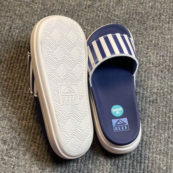 Reef Cushion Bondi Bay Women 8 Platform Slide Sandals Bluestone Lane Blue NEW - Picture 9 of 9